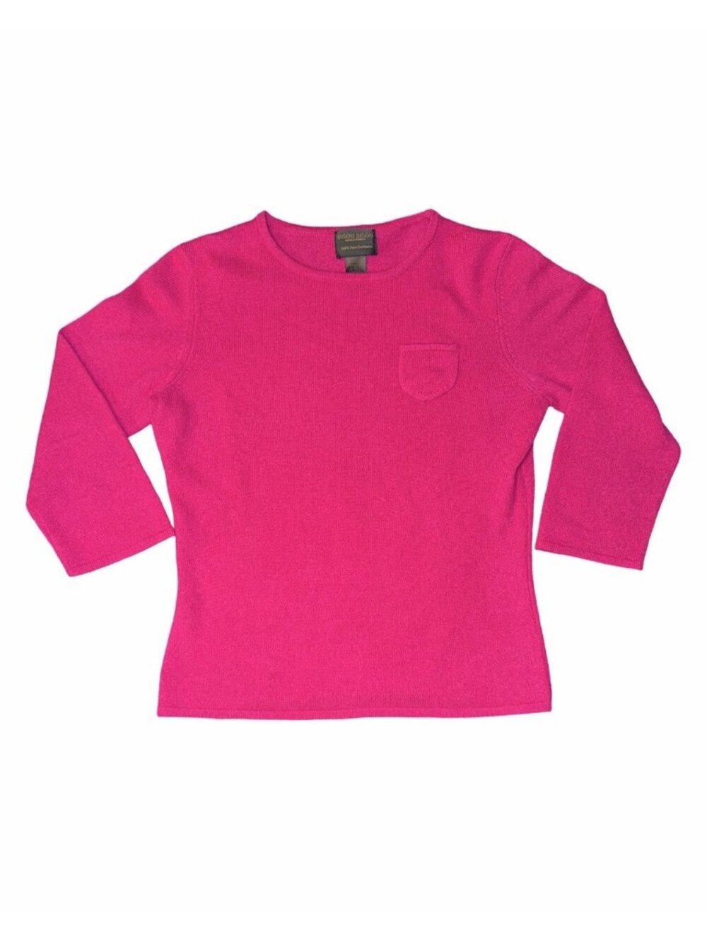Bisou Bisou Pink 3/4 Sleeve Cashmere Sweater Women’s Sz S- See Measurements